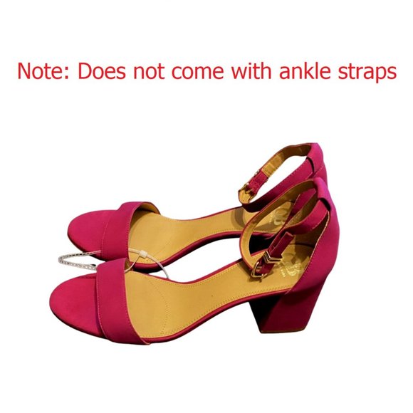 Gianni Bini Suede Sandals Block Heel Fuchsia - Size 6 - Picture 2 of 3